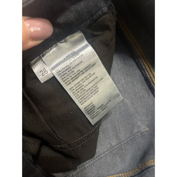 L’Agence Womens Margot High Rise Skinny Jeans Midnight Dark Blue Wash size 28 - Picture 4 of 11